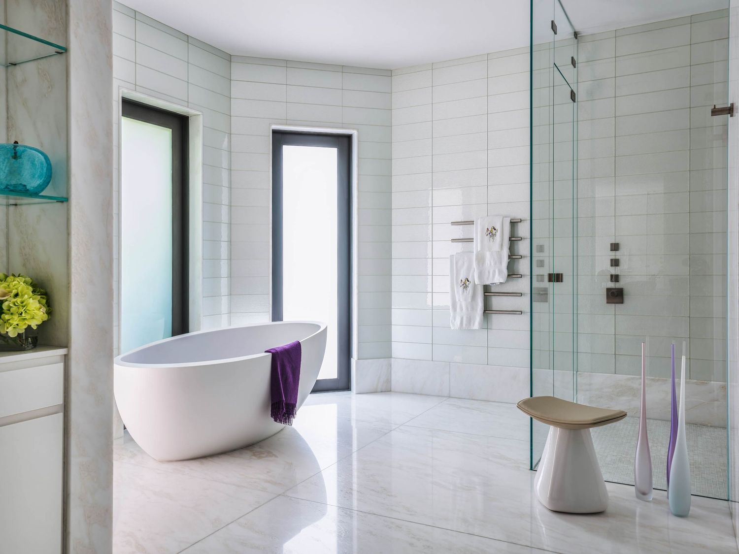 Architects Sprawling luxury renovated mansion on premium Naples waterfront- master bath