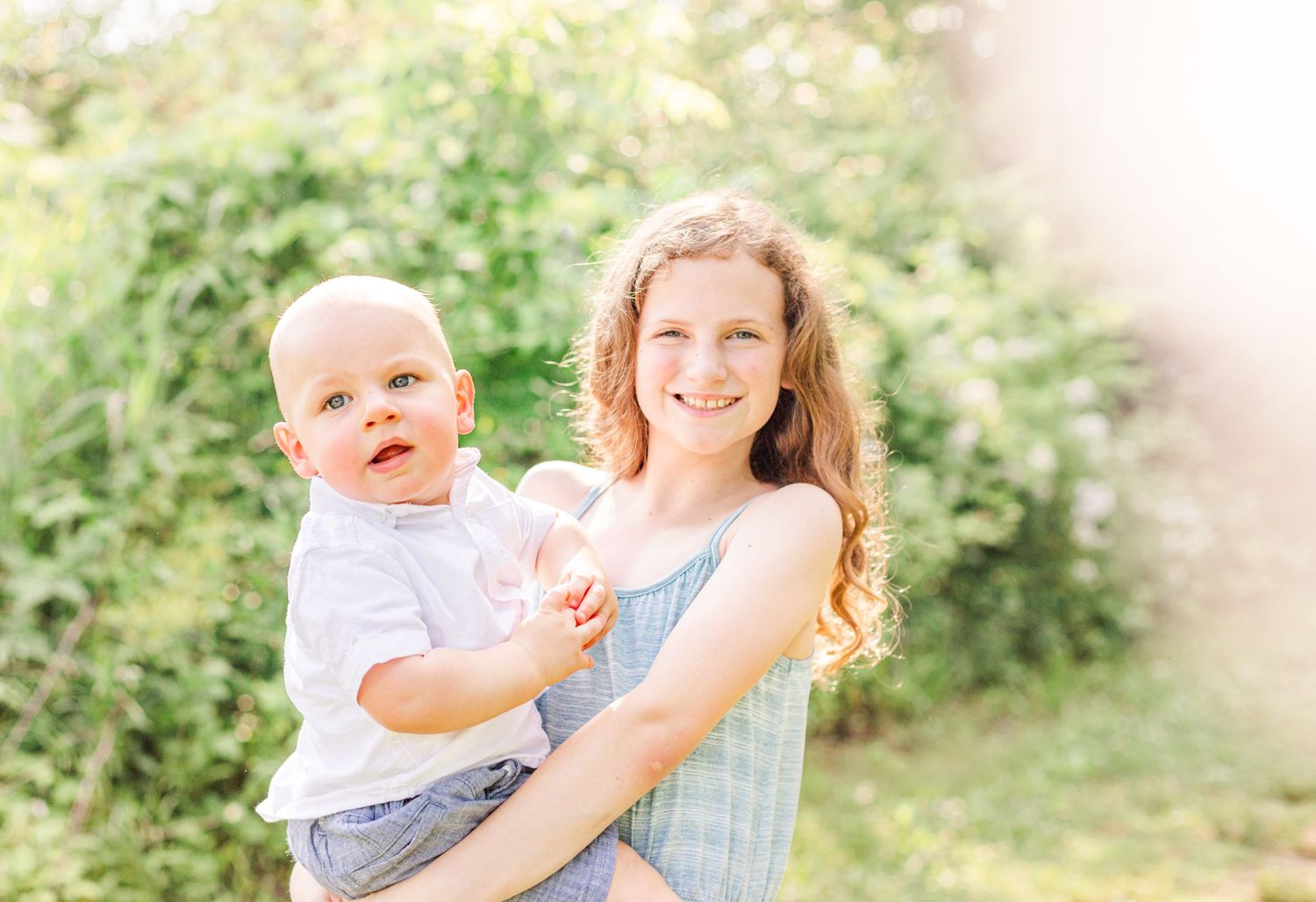 Sibling photography during a family session with Hudson Valley Photographer Danielle Lauren Photography