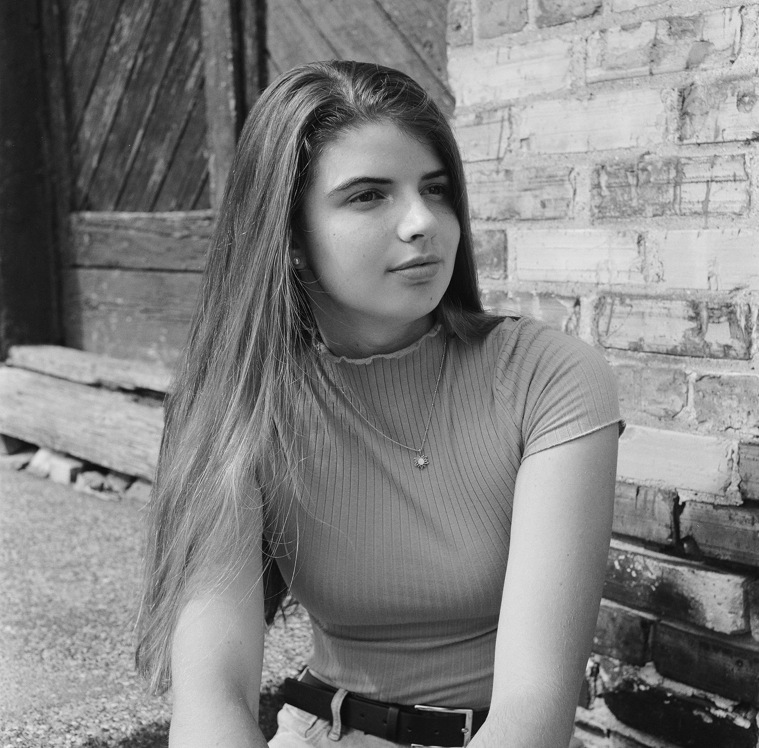 Black and White film photography senior pictures film photographer