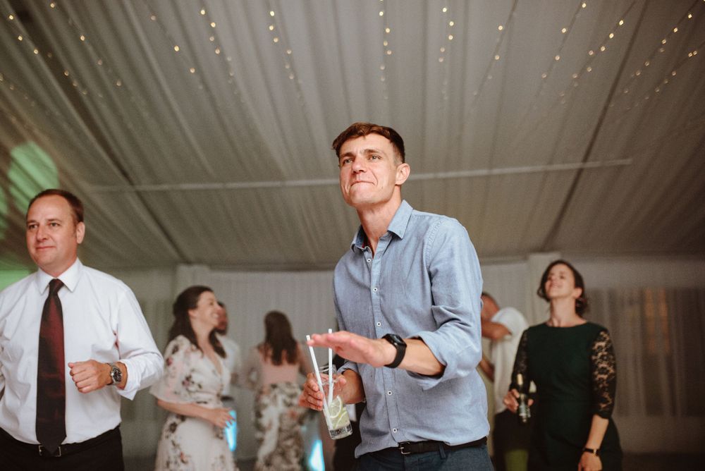 guests having fun at wedding