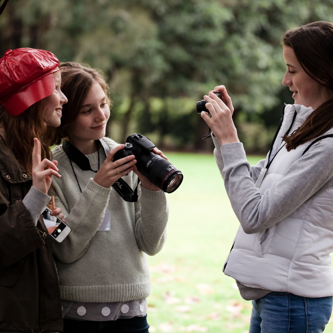 Young female student photographers learning the trade from Dragon Papillon Photography
