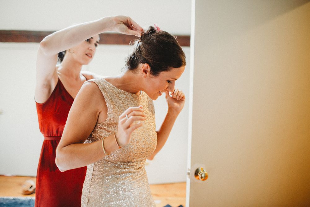 sisters for wedding prep