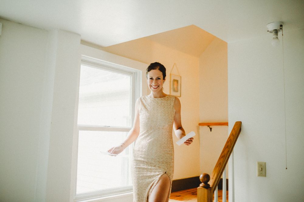 bride getting ready for ceremony