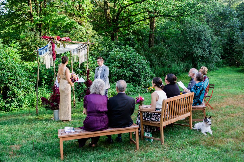 Intimate wedding ceremony