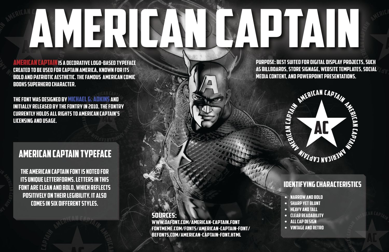 American Captain Typography