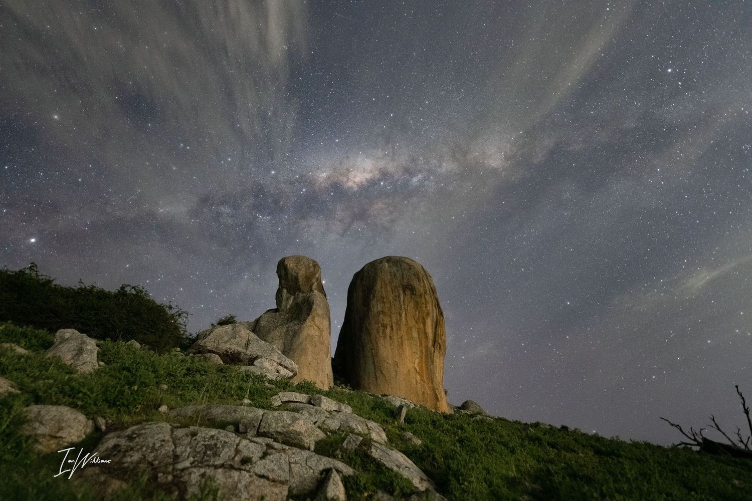 Milky Way setting behind Castle Rock