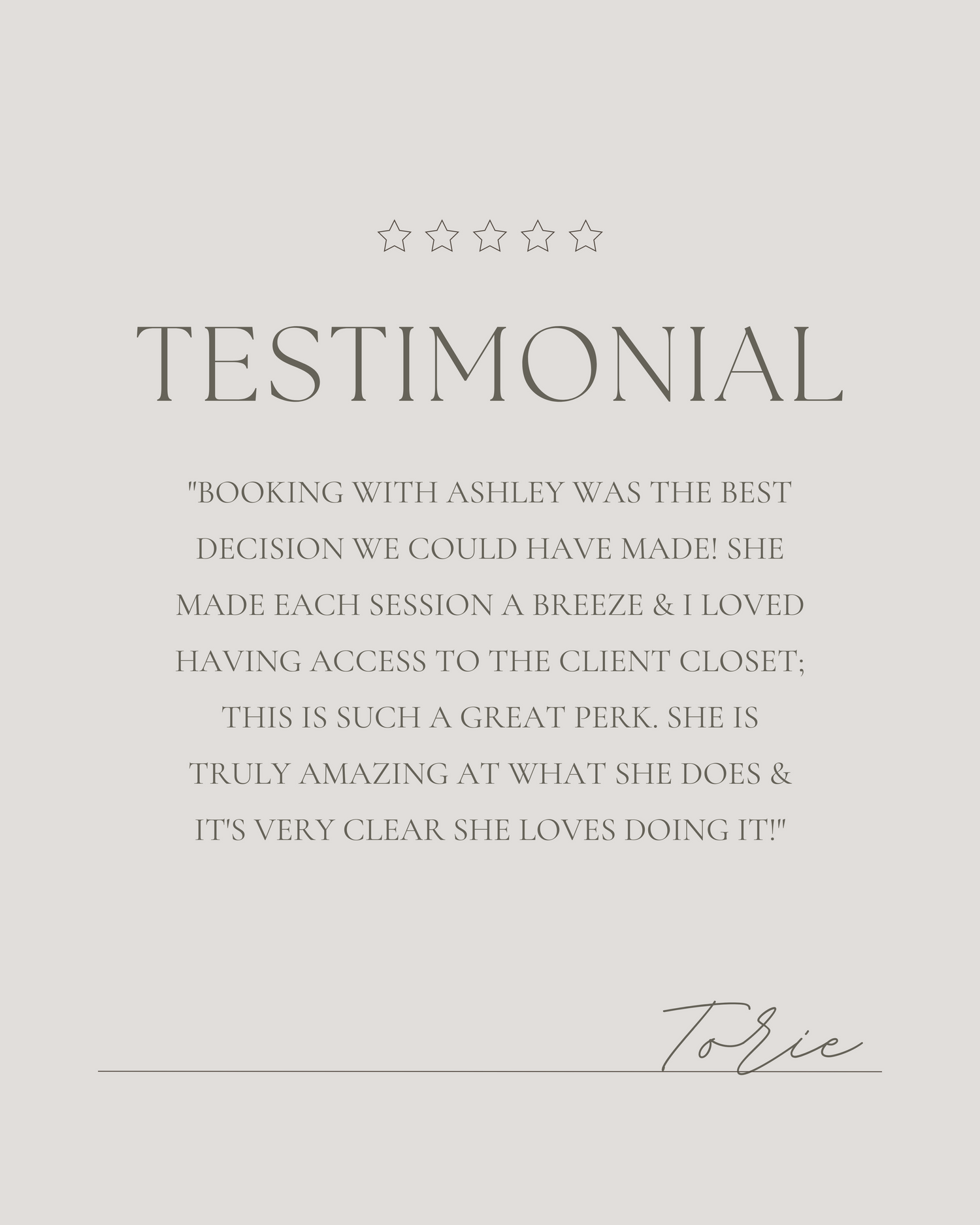 ashley line photography client testimonial