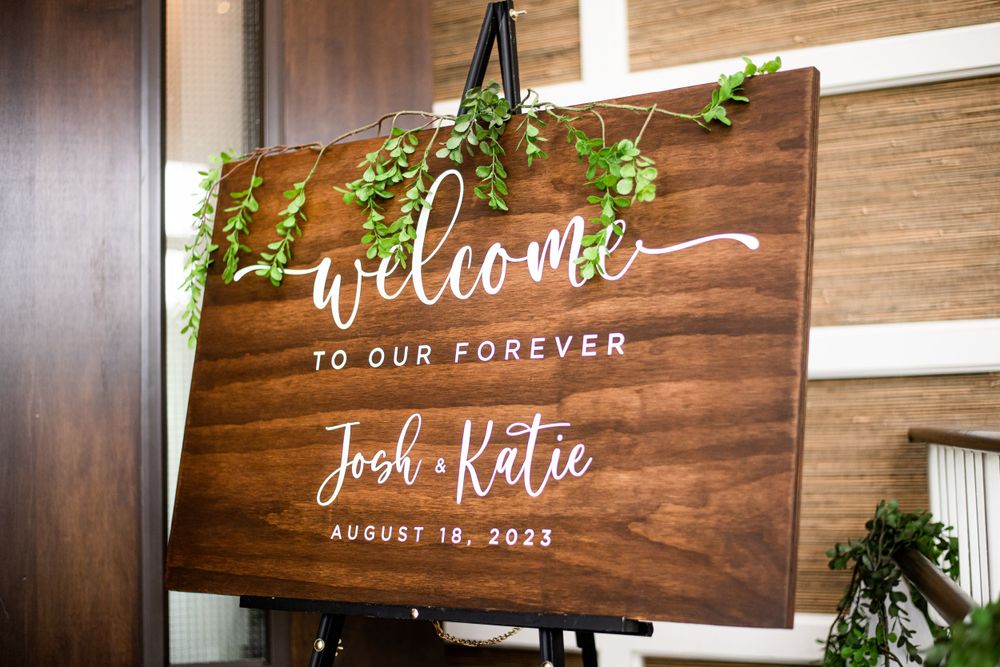 Welcome to the wedding sign wedding decor at Stratford Country Club