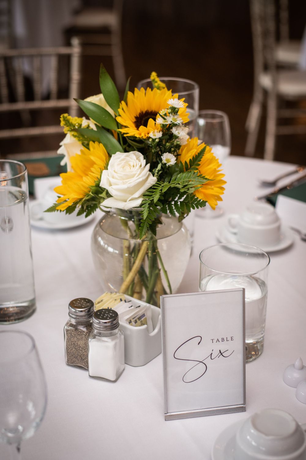 Tablescape wedding centerpieces wedding decor at Stratford Country Club