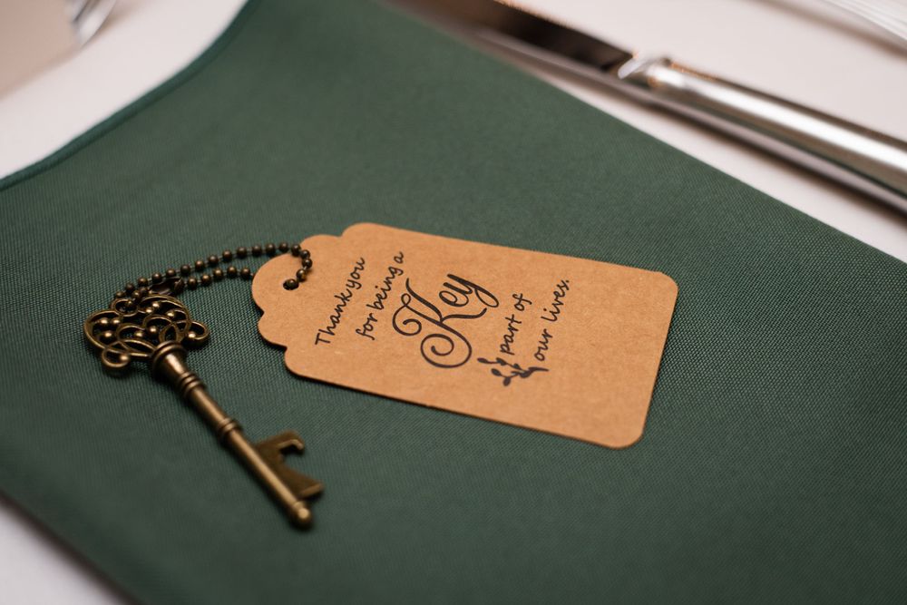 Wedding favours wedding decor at Stratford Country Club