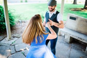 Boise Train Depot Engagement Session, Couples Photography Styled Portrait Session. Boise Portrait Photographer. Fun moments and Memories.
