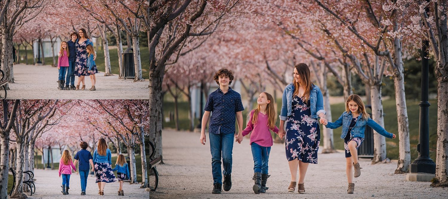 Utah State Capitol Blossoms Family Session