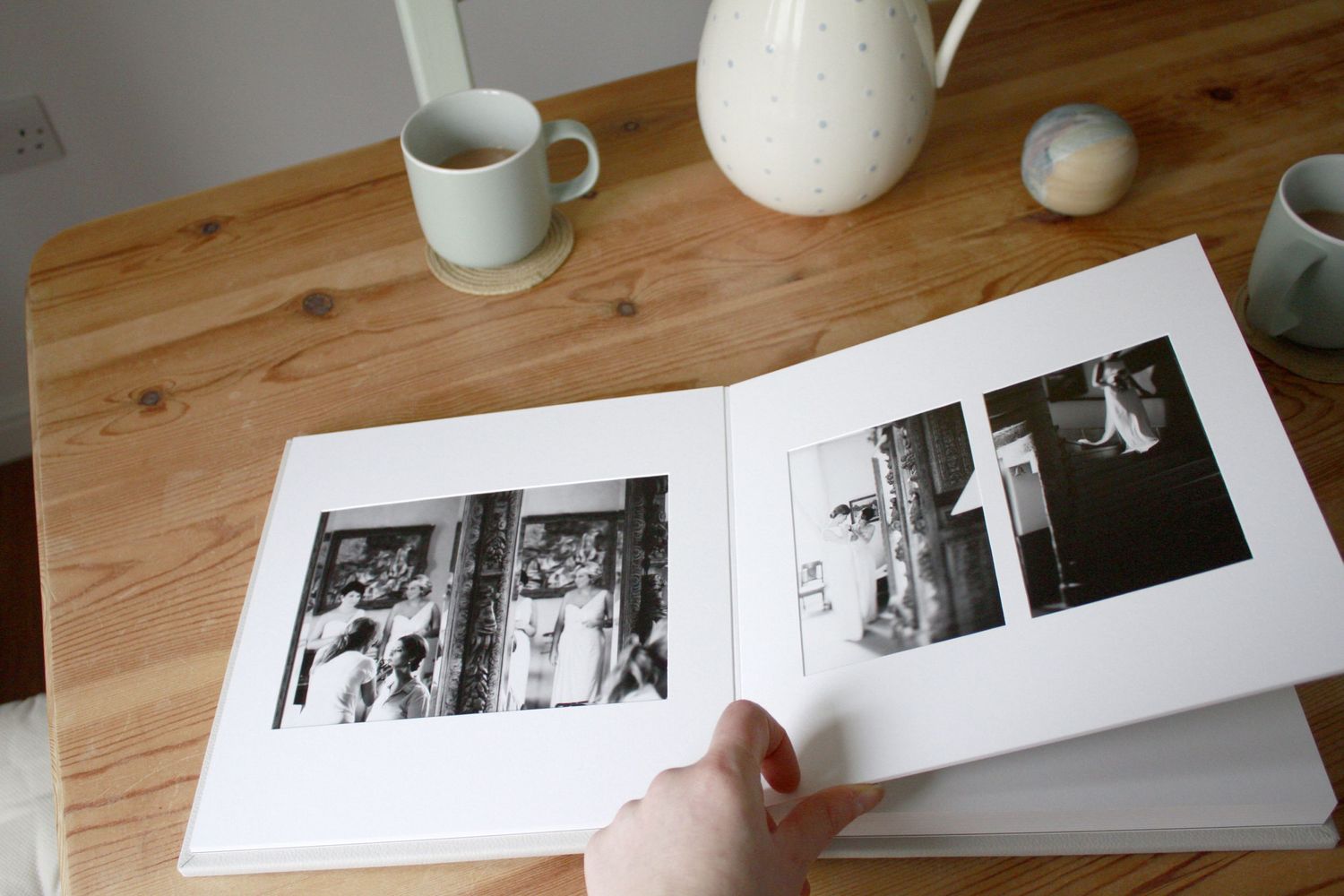 Folio Albums, Matted Album open showing pages
