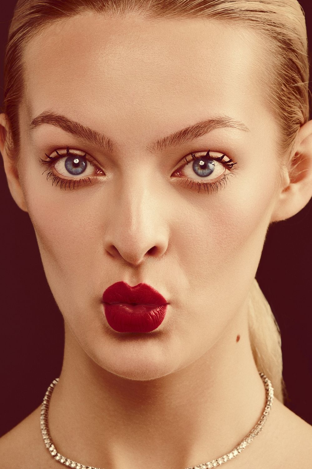 Red YSL Lipstick Beauty Photoshoot by Dominik Zky Photography