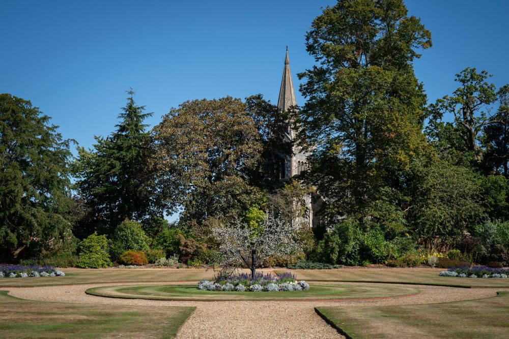 church of st Mary see from the elvetham gardens