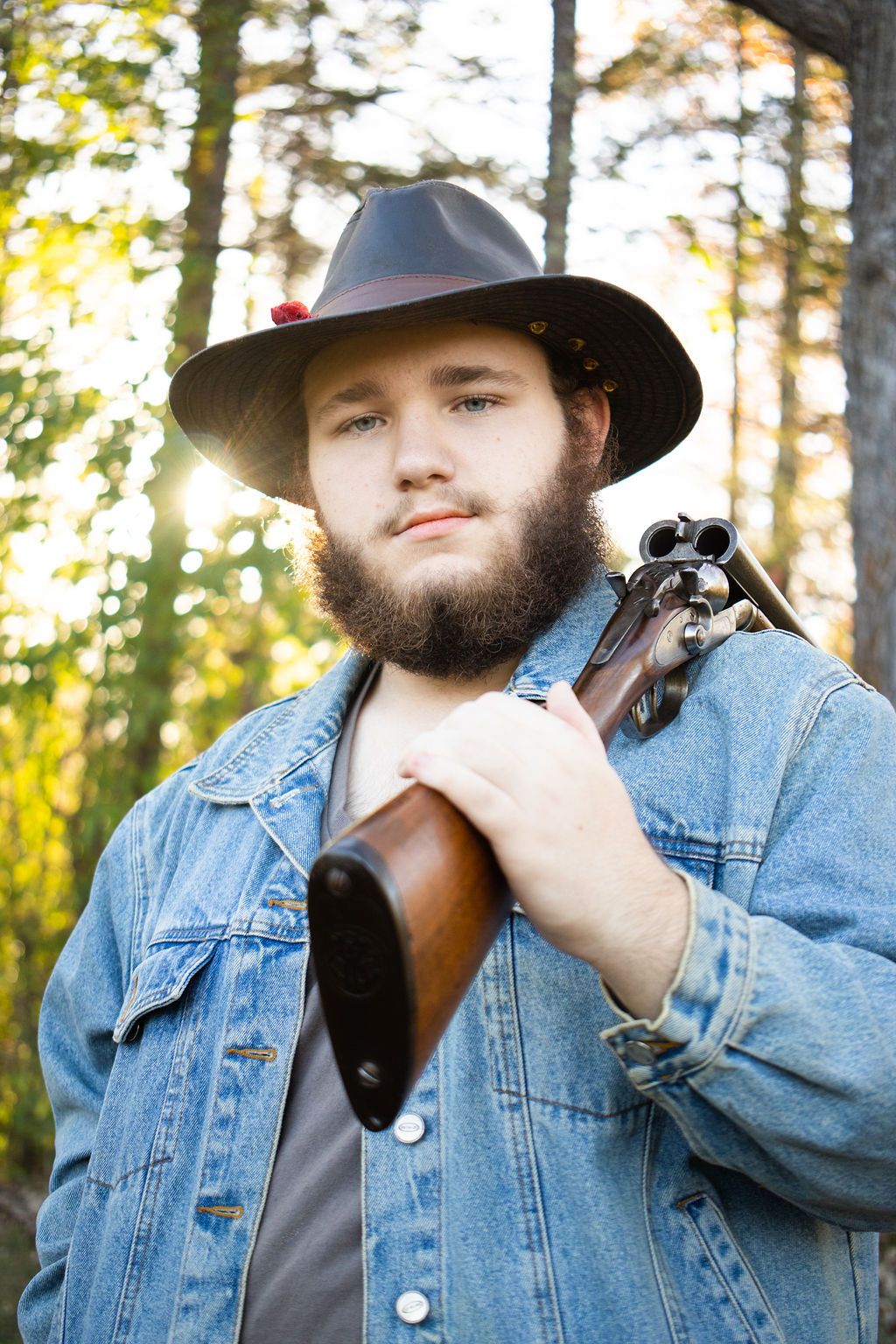 John's high school senior session with trap shooting hobby in Wisconsin.