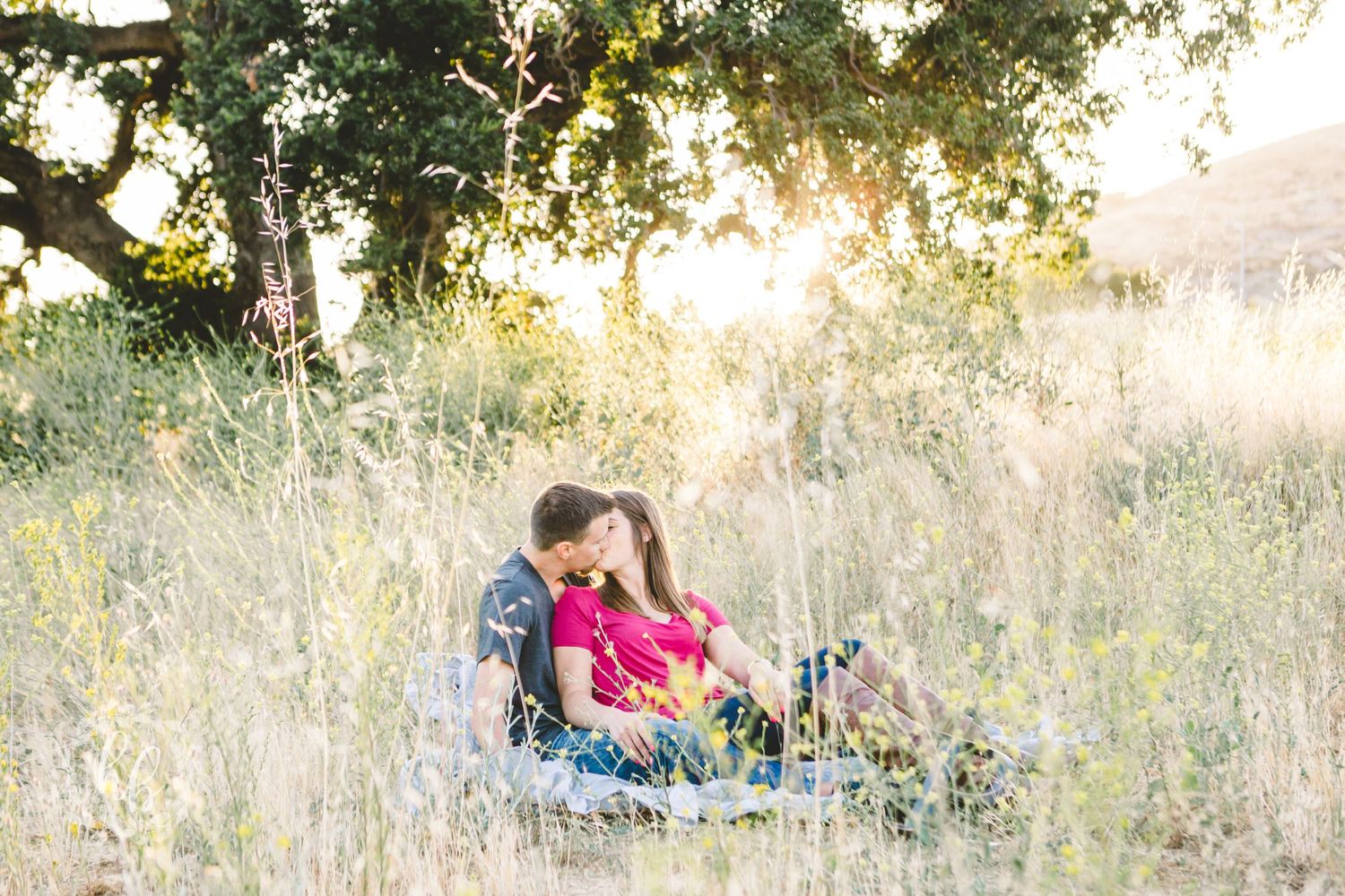 open field camarillo engagement photos