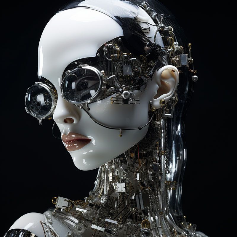 Cyborg Woman - Ai-Art-Depot