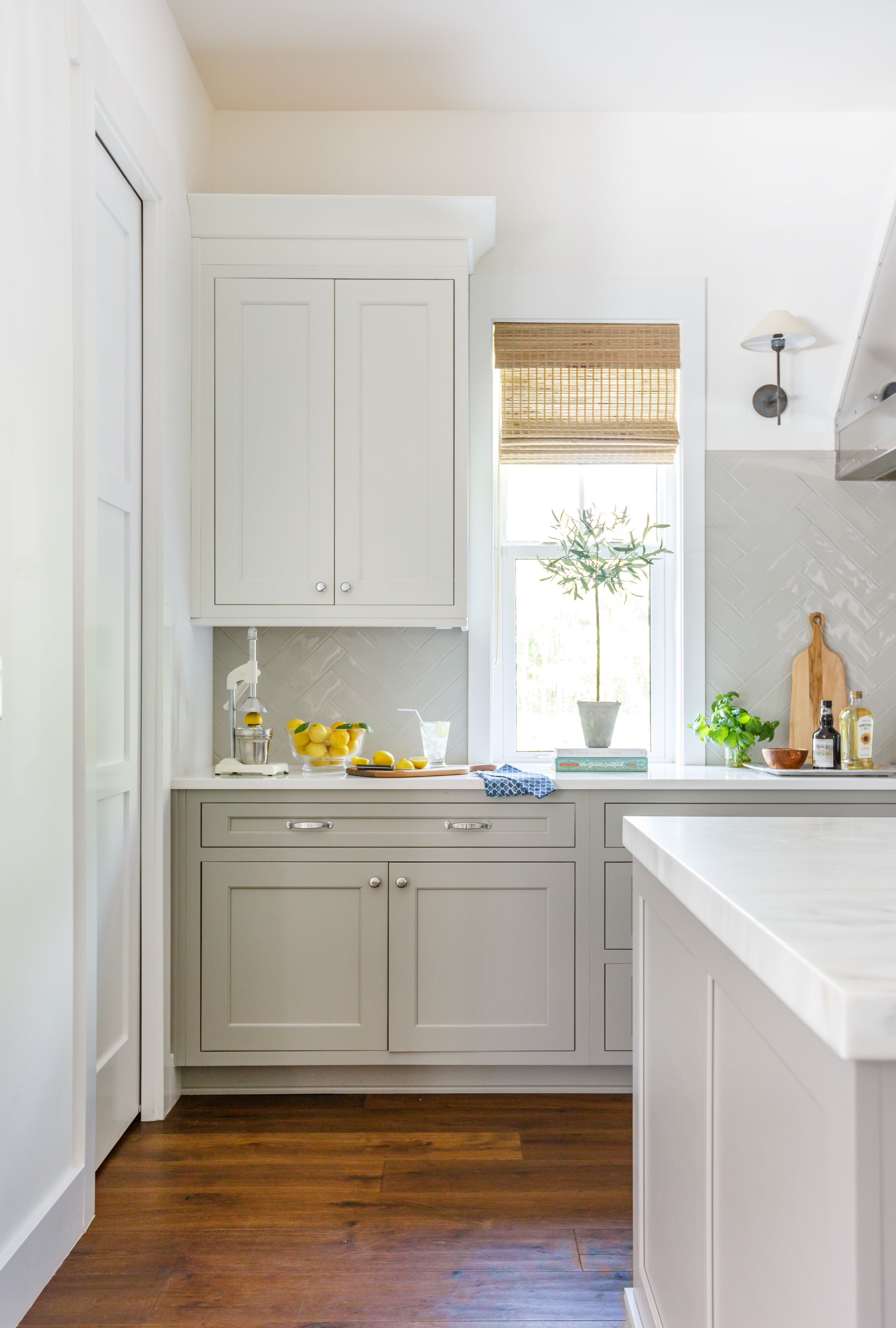 Shaker cabinets in custom traditional kitchen.