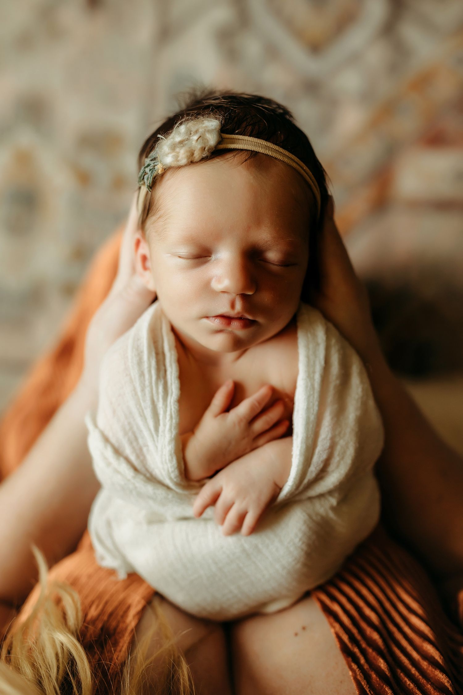 Close-up of sleeping newborn in soft natural light – Columbia, MO newborn photographer