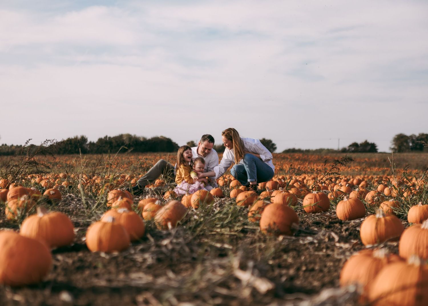 Family Photography in Autumn pumpkins