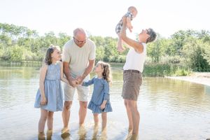 Family portraits in outdoor nature photoshoot photography at the Lake, saskatoon; warman; Candle Lake group