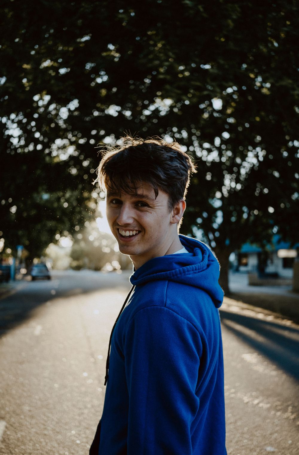 Happy vibrant portrait in the streets of applecross; coffee photos in east fremantle