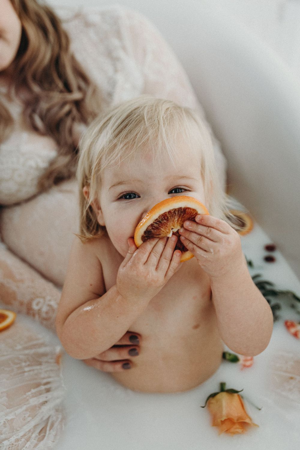 Milkbath maternity photos in Johnson City, TN