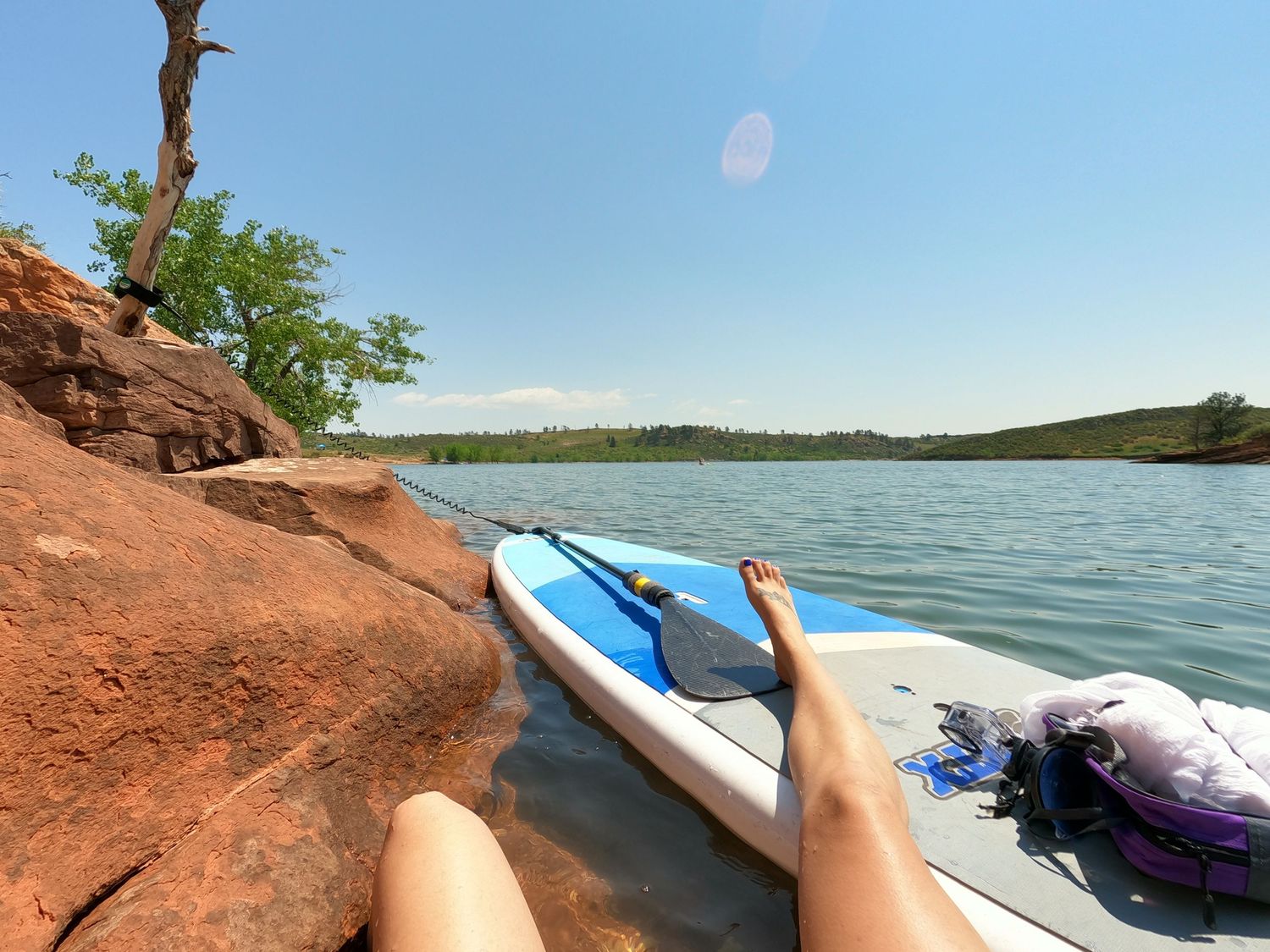 Paddle boarding at Horsetooth Reservoir