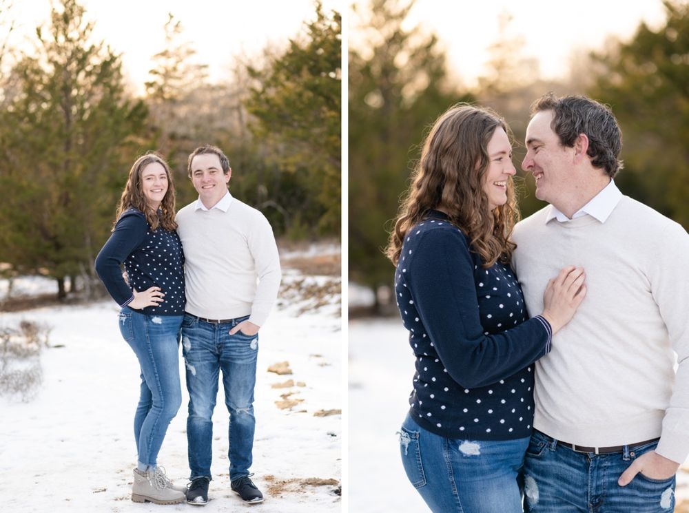 Winter Extended Family Session in field of evergreens by Bartlesville family photographer kristi bray Photography
