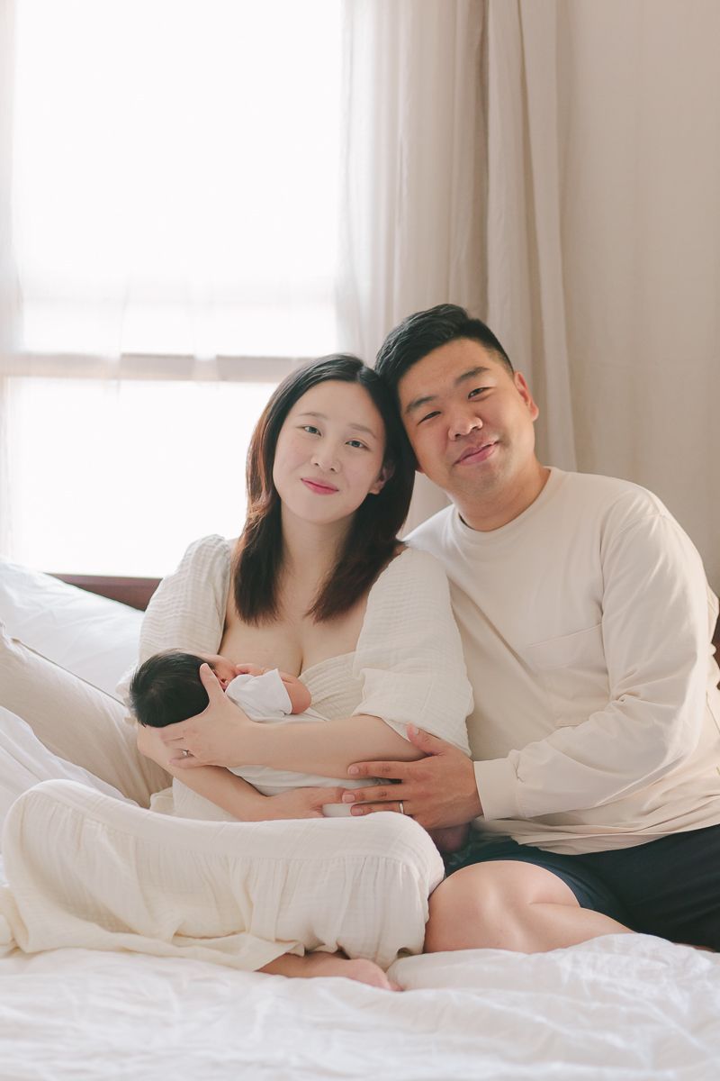 Family portrait during newborn session in NYC, photo by Paula Brearley NYC newborn photographer