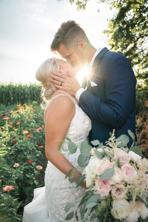 Magic Hour Portraits West Michigan Wedding Photography. Bride and Groom Wedding Poses. Intimate Portrait Photography.