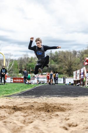 Photograph of George Washington Middle School long jumper.