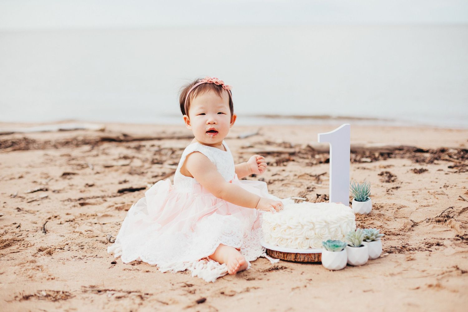 cake smash first year baby milestone photography victoria bc