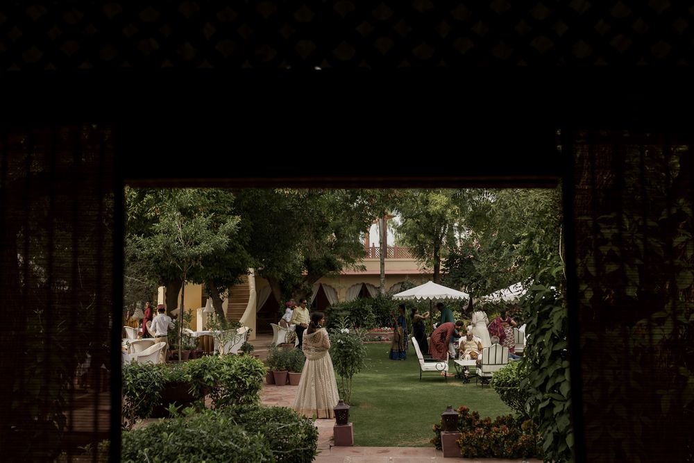 A bride waiting for the grooms arrival