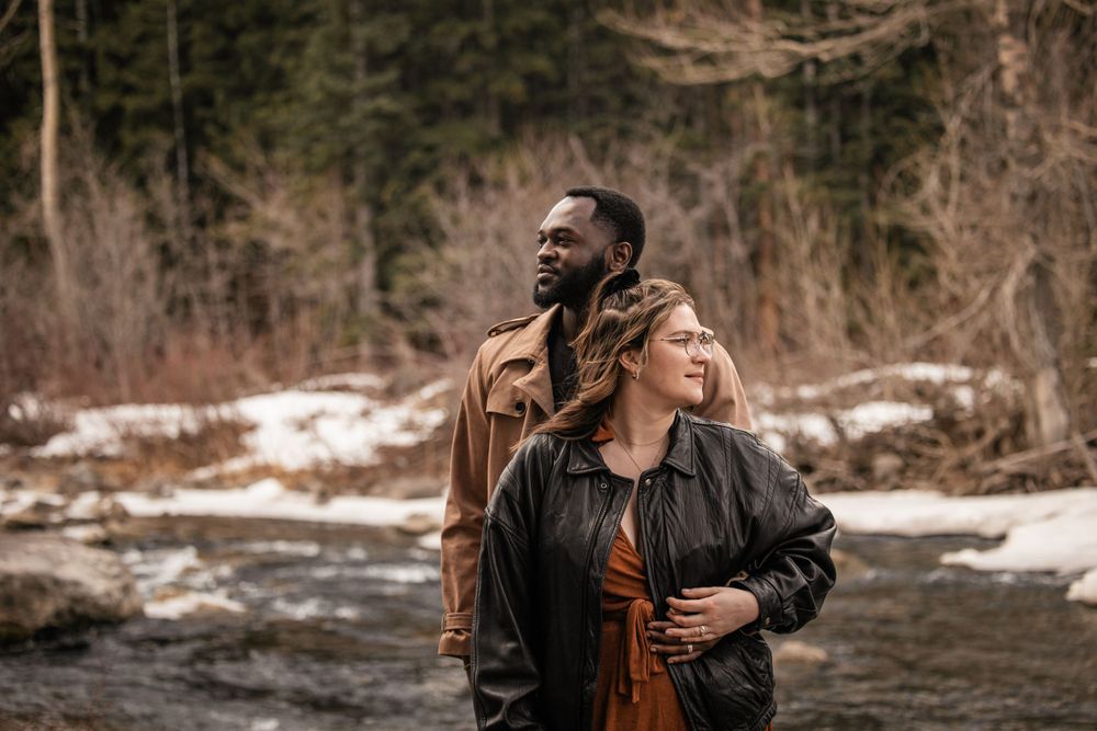 winter engagement photos