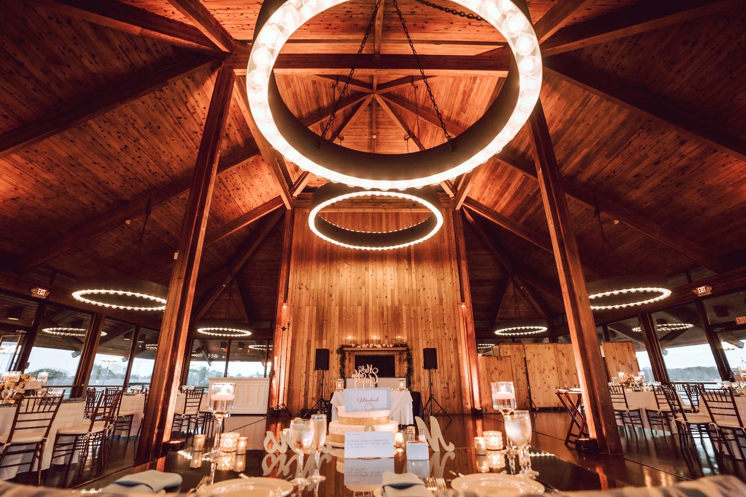 The ball room of 360 East at Montauk Downs a historic golf course in the heart of Montauk.