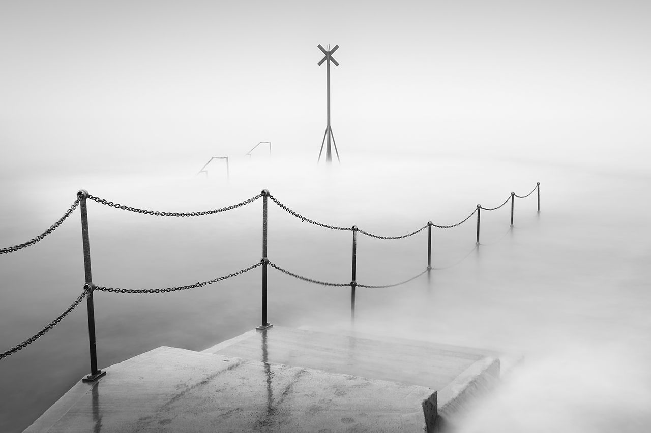 Fine art Long exposure seascape in black and white