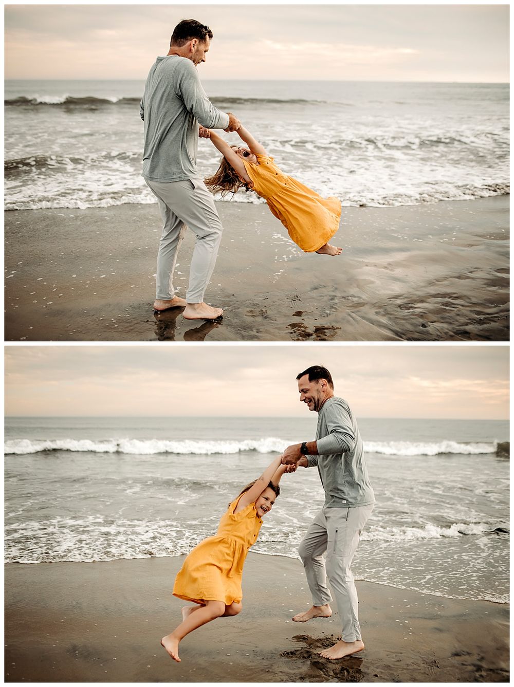 father spins child around by Danielle Miranda Photography
