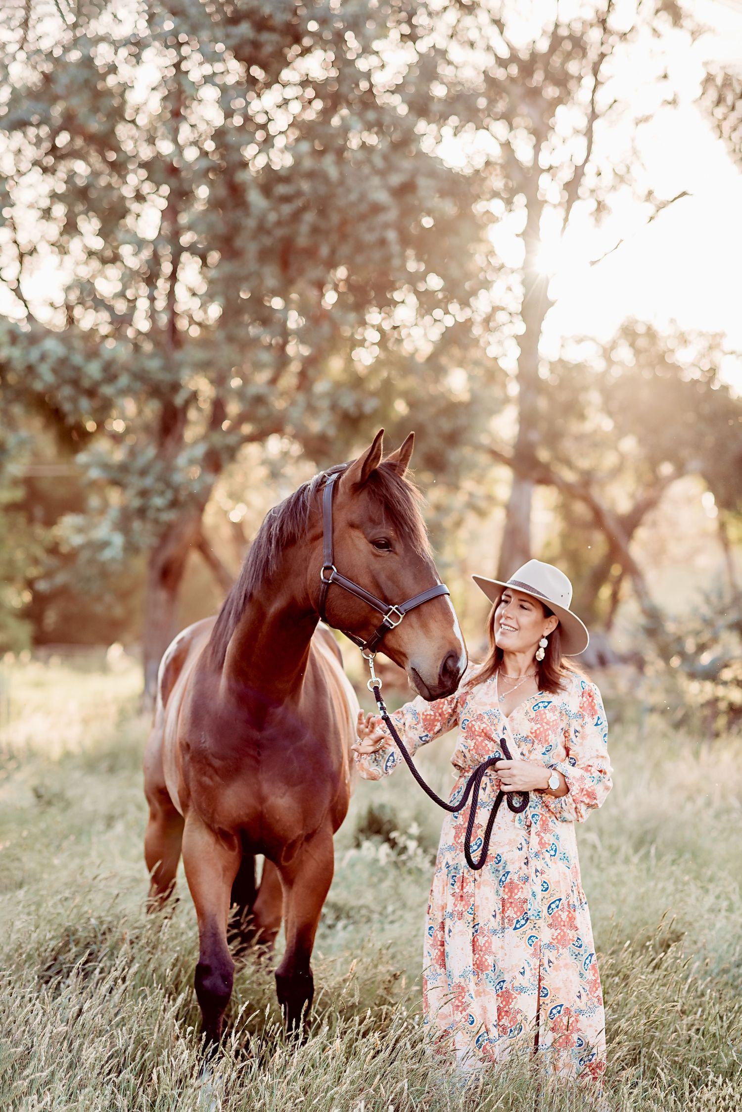 woman and her horse taken by tasmanian family photographer joss jensen