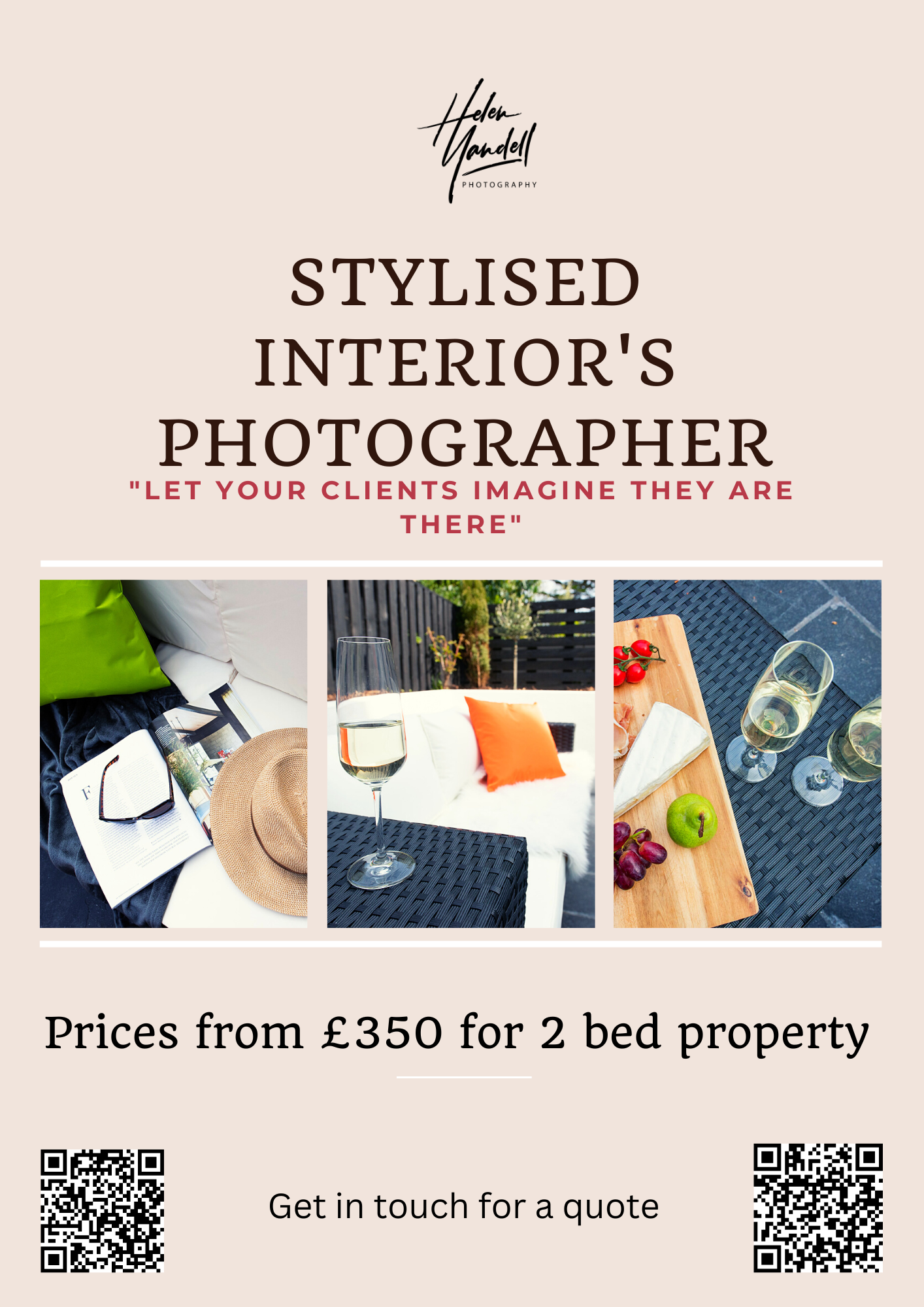 Prices package for Stylised Interiors £350 for 2 bed property
