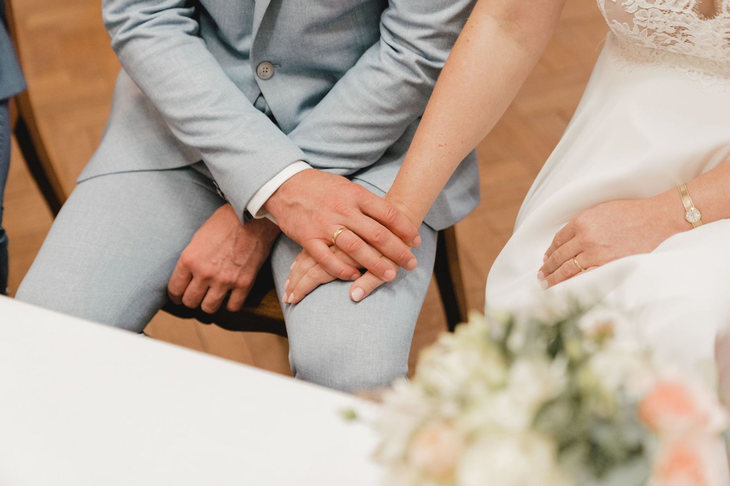 Hochzeitsfotografie einer standesamtlichen Trauung im Schloss Laupheim