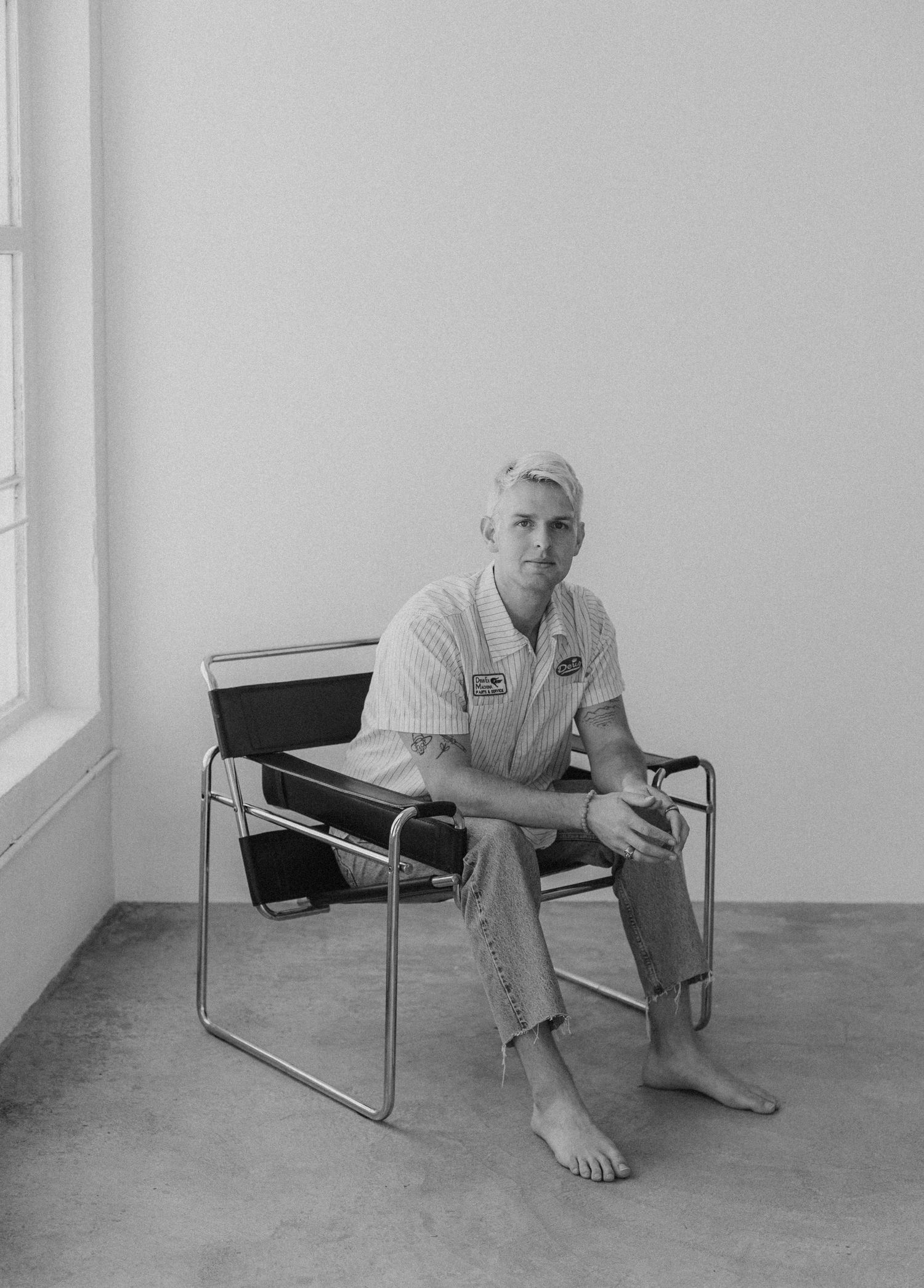 Studio headshot portrait of man in downtown Los Angeles