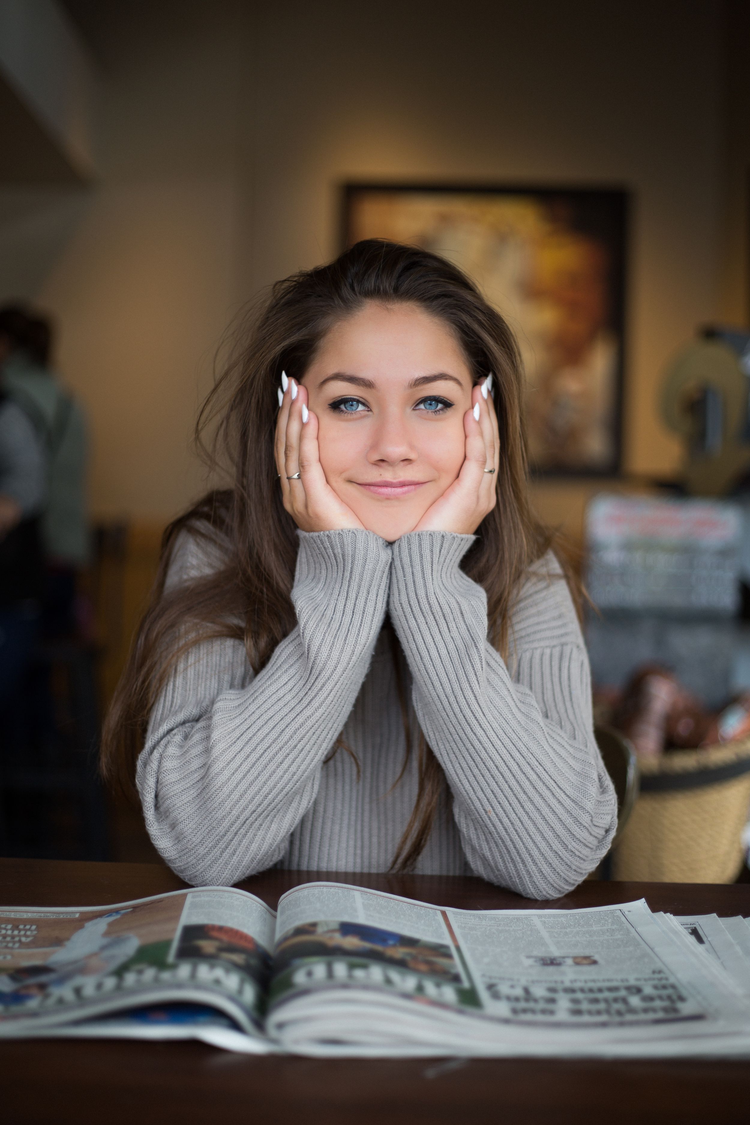 Morgan at Starbucks in Westwood, New Jersey 2017