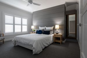 Commercial interior photography by Jason Robins showing a modern, architectural hospital ward and medical facility design in Albury Wodonga.
