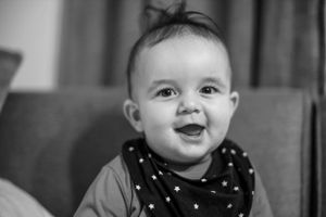 Baby laughing