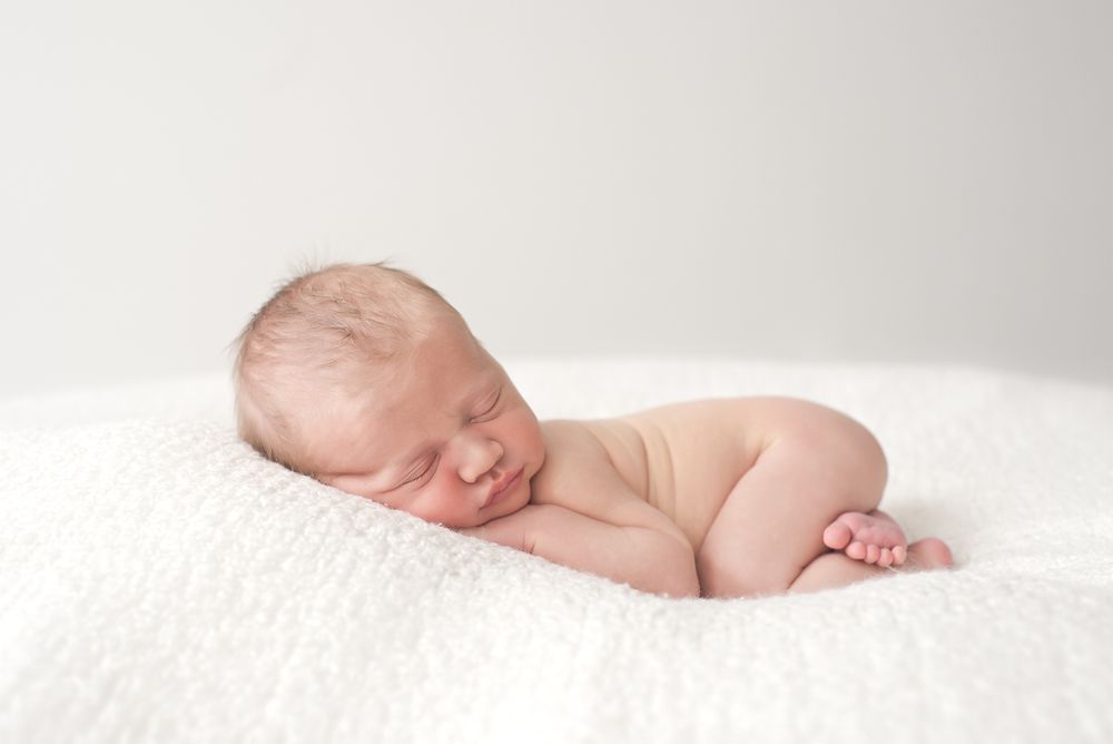 newborn baby sleeping minimal natural light photography Halifax