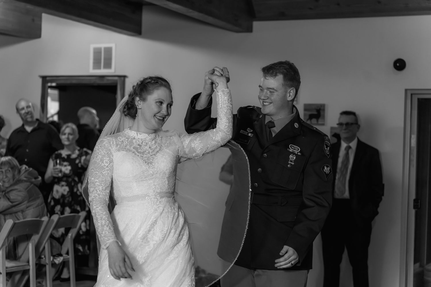 bride and groom first dance