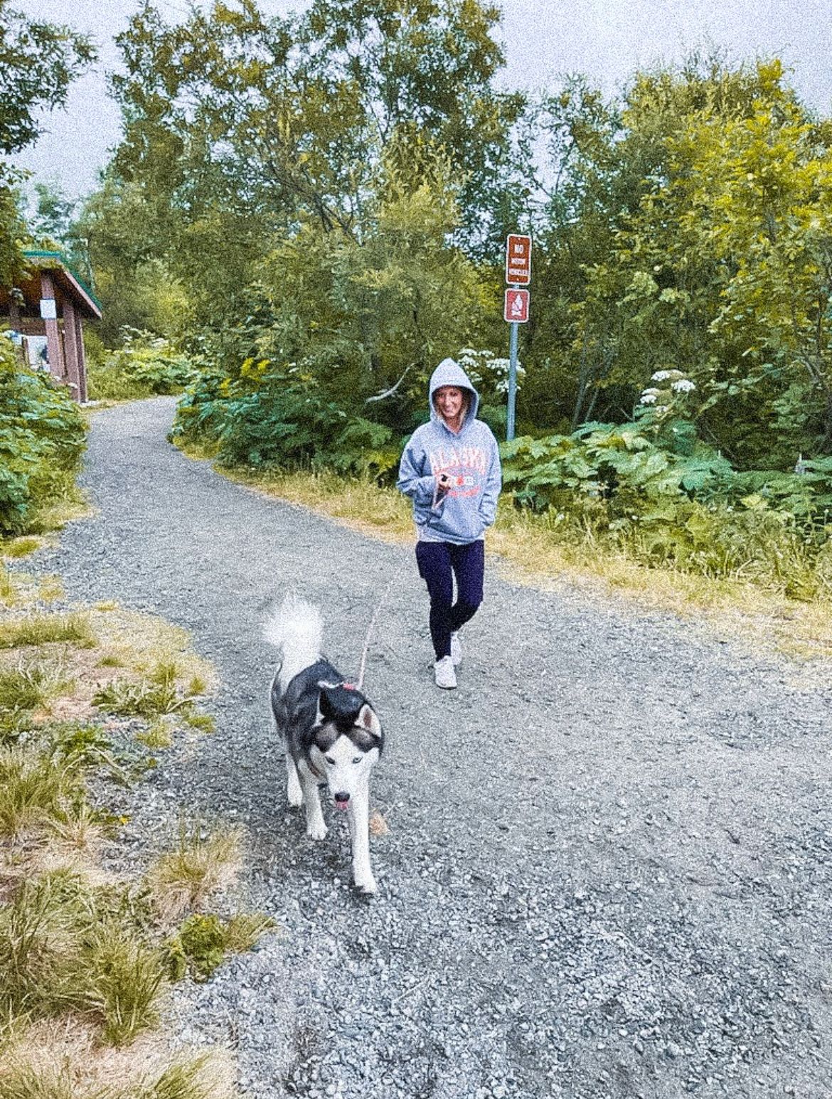 my first walk with him, the next day after getting him back
