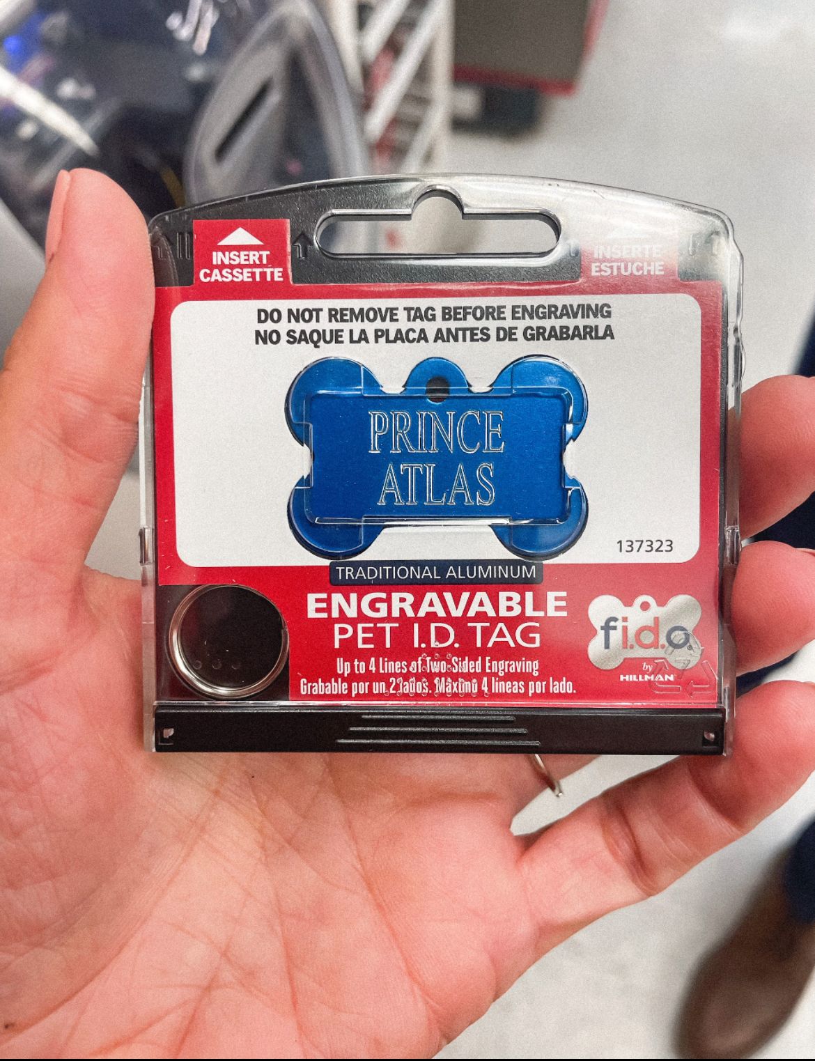 My little Prince Atlas's new name tag